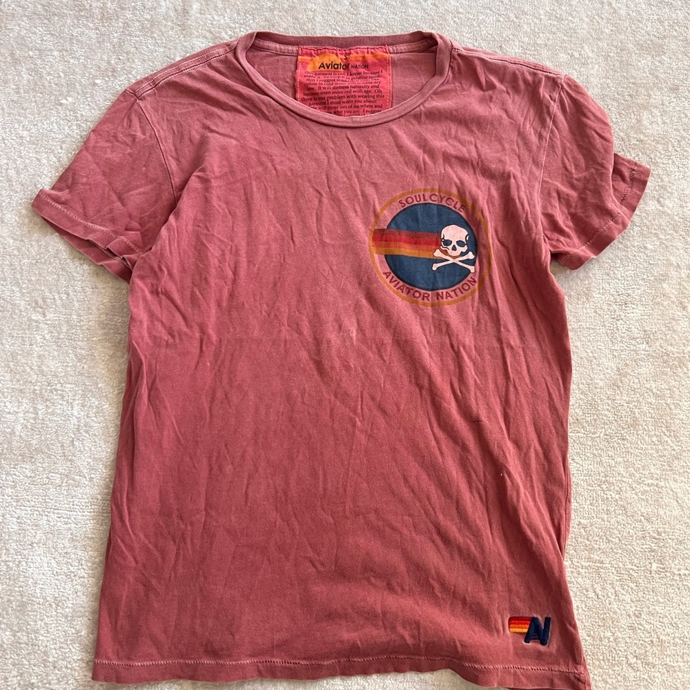 Aviator nation X soul cycle Collab tshirt